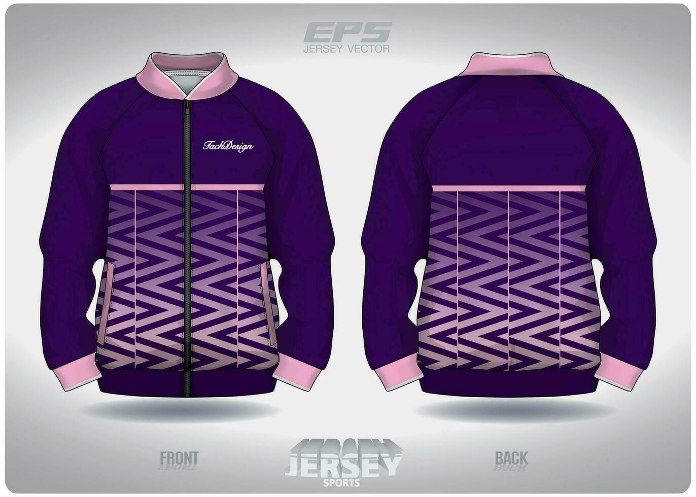 EPS jersey sports shirt vector.pink and purple wavy pattern design, illustration, textile background for sports long sleeve sweater vector