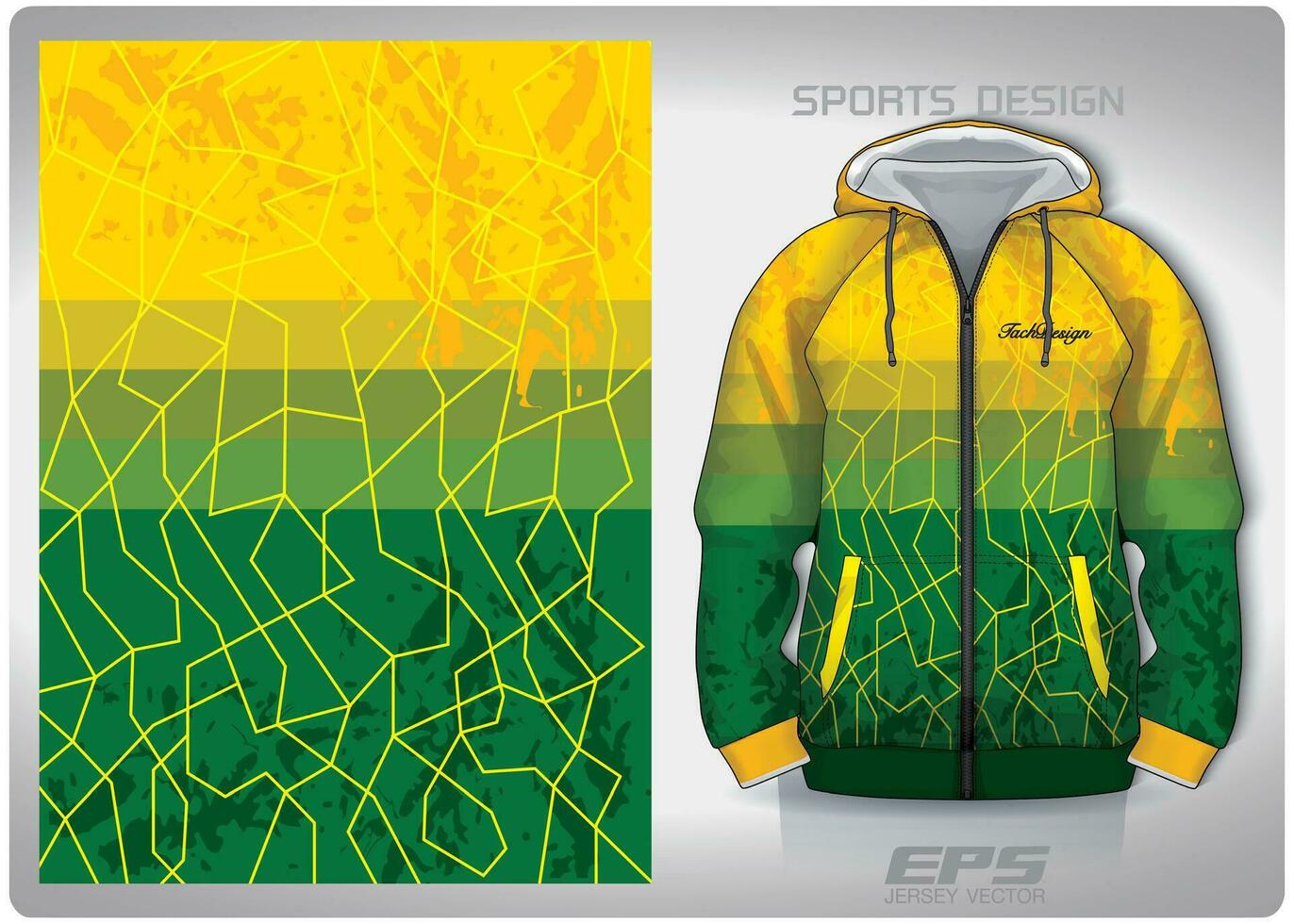 Vector sports shirt background image.yellow green gradient under the tile pattern design, illustration, textile background for sports long sleeve hoodie, jersey hoodie