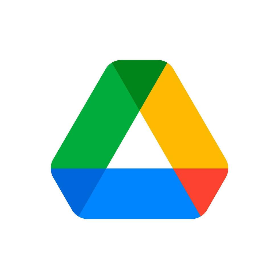 Google Drive logo, icon. vector