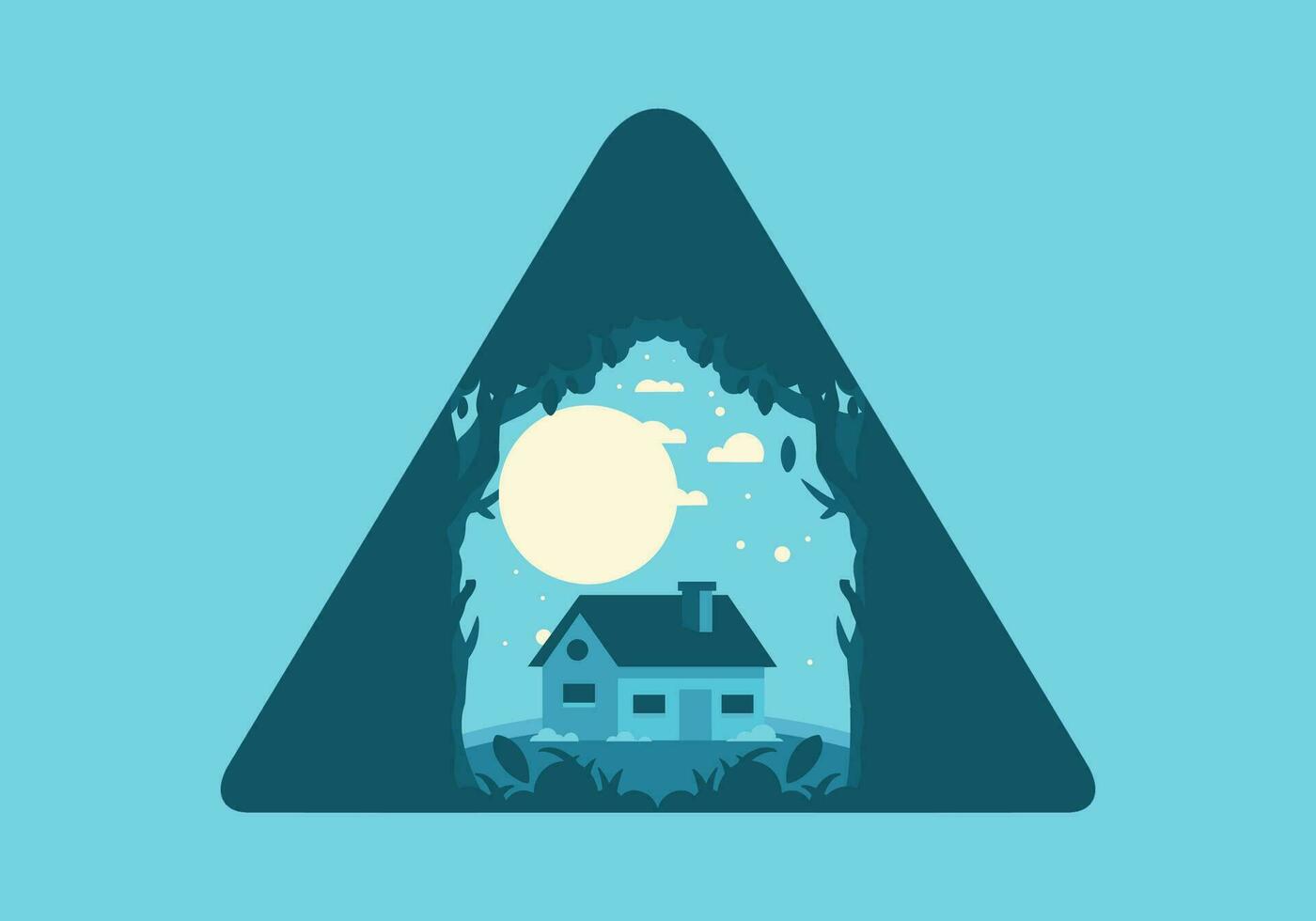 Colorful flat illustration of a simple house vector