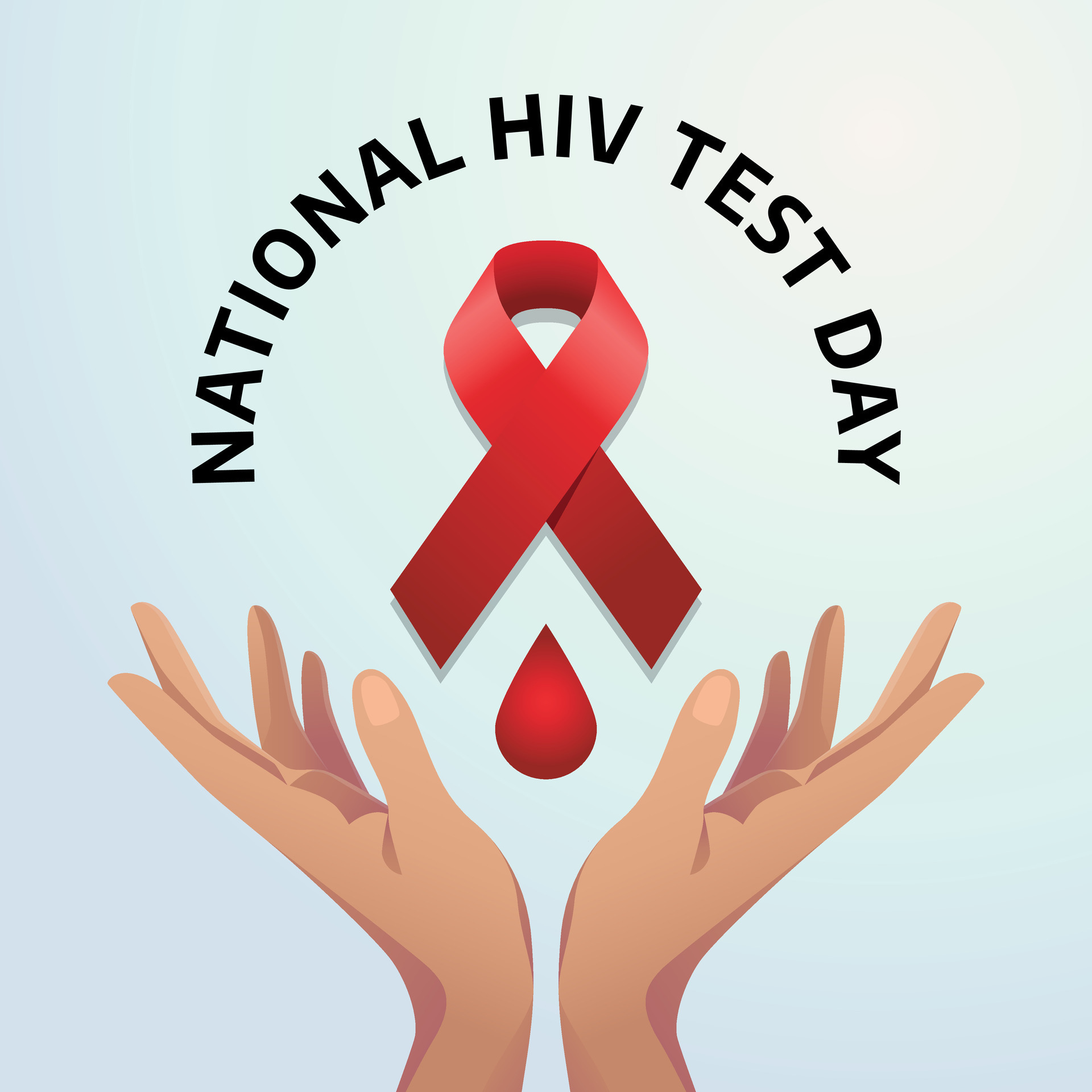 gráfico vectorial del día nacional de la prueba del vih bueno para la