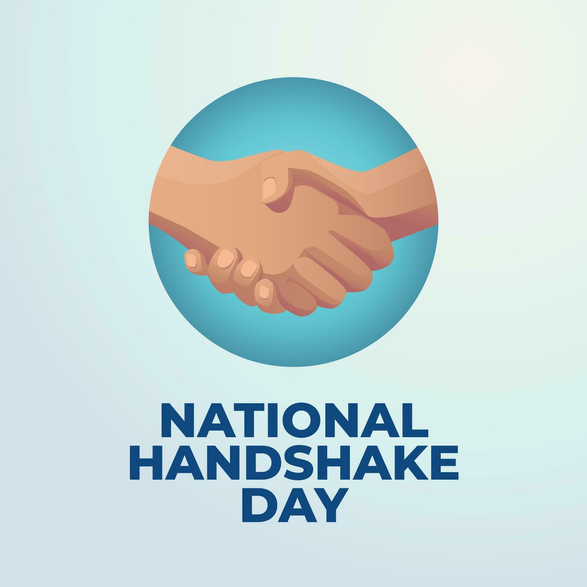 vector graphic of National Handshake Day good for National Handshake Day celebration. flat