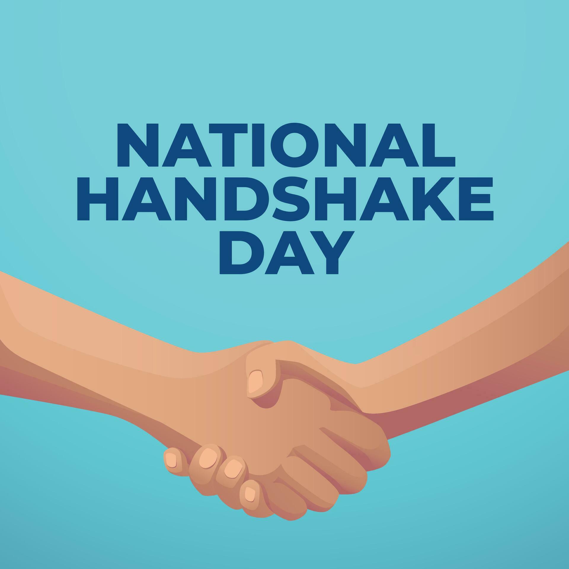vector graphic of National Handshake Day good for National Handshake