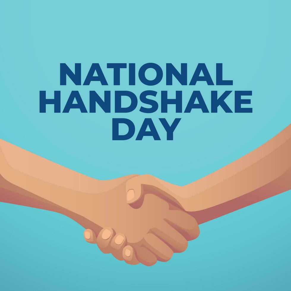 vector graphic of National Handshake Day good for National Handshake