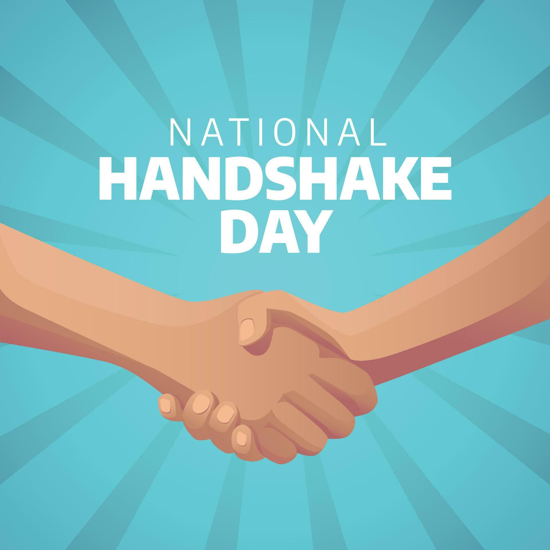 vector graphic of National Handshake Day good for National Handshake