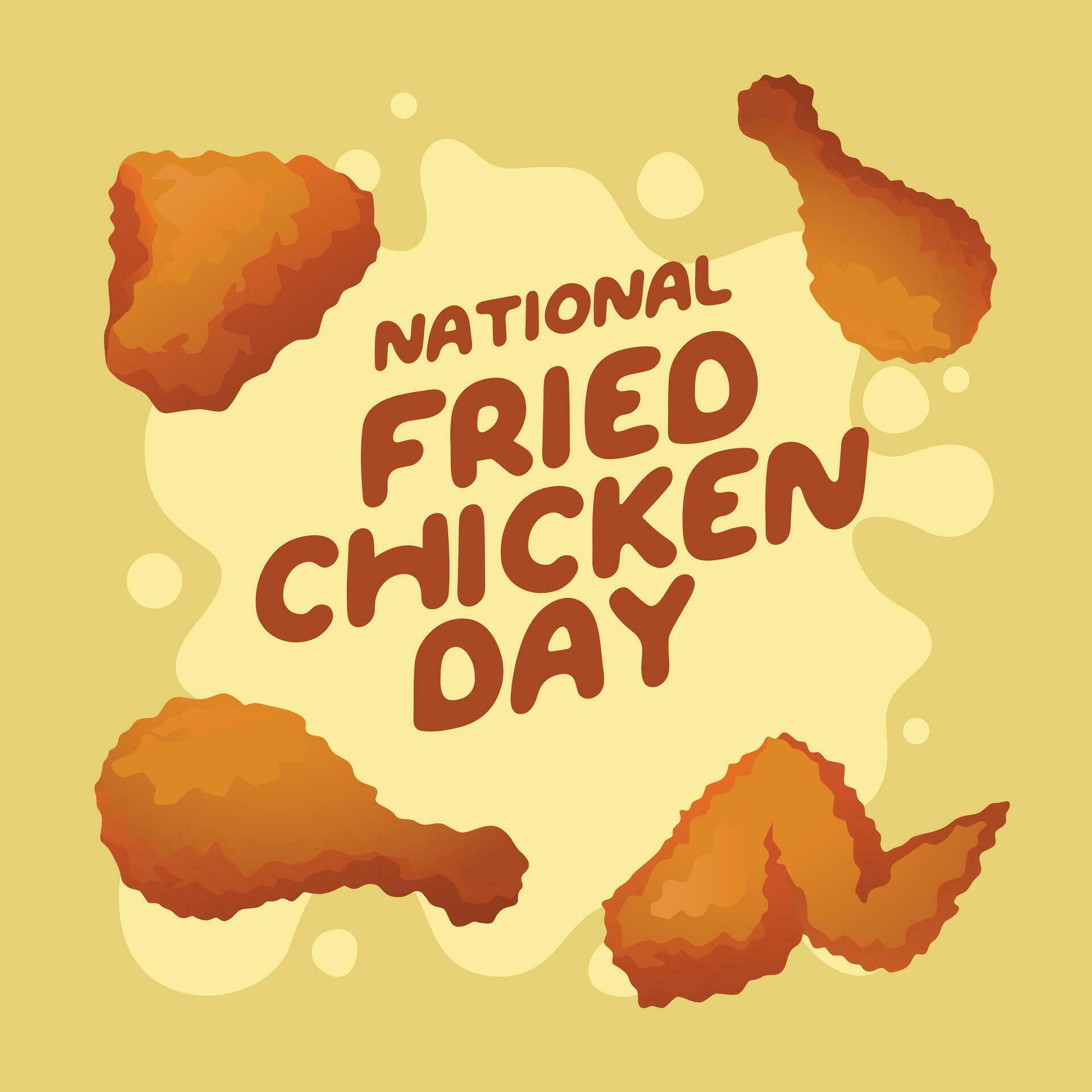 vector graphic of National Fried Chicken Day good for National Fried