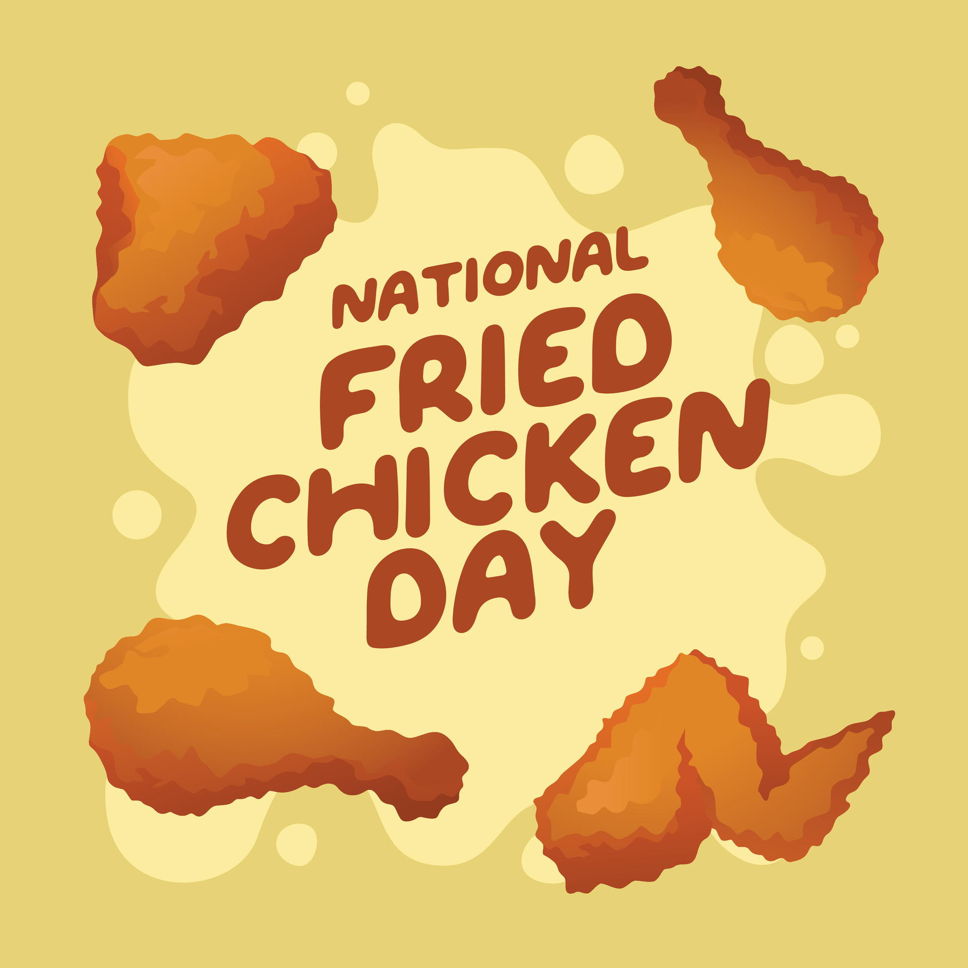 vector graphic of National Fried Chicken Day good for National Fried