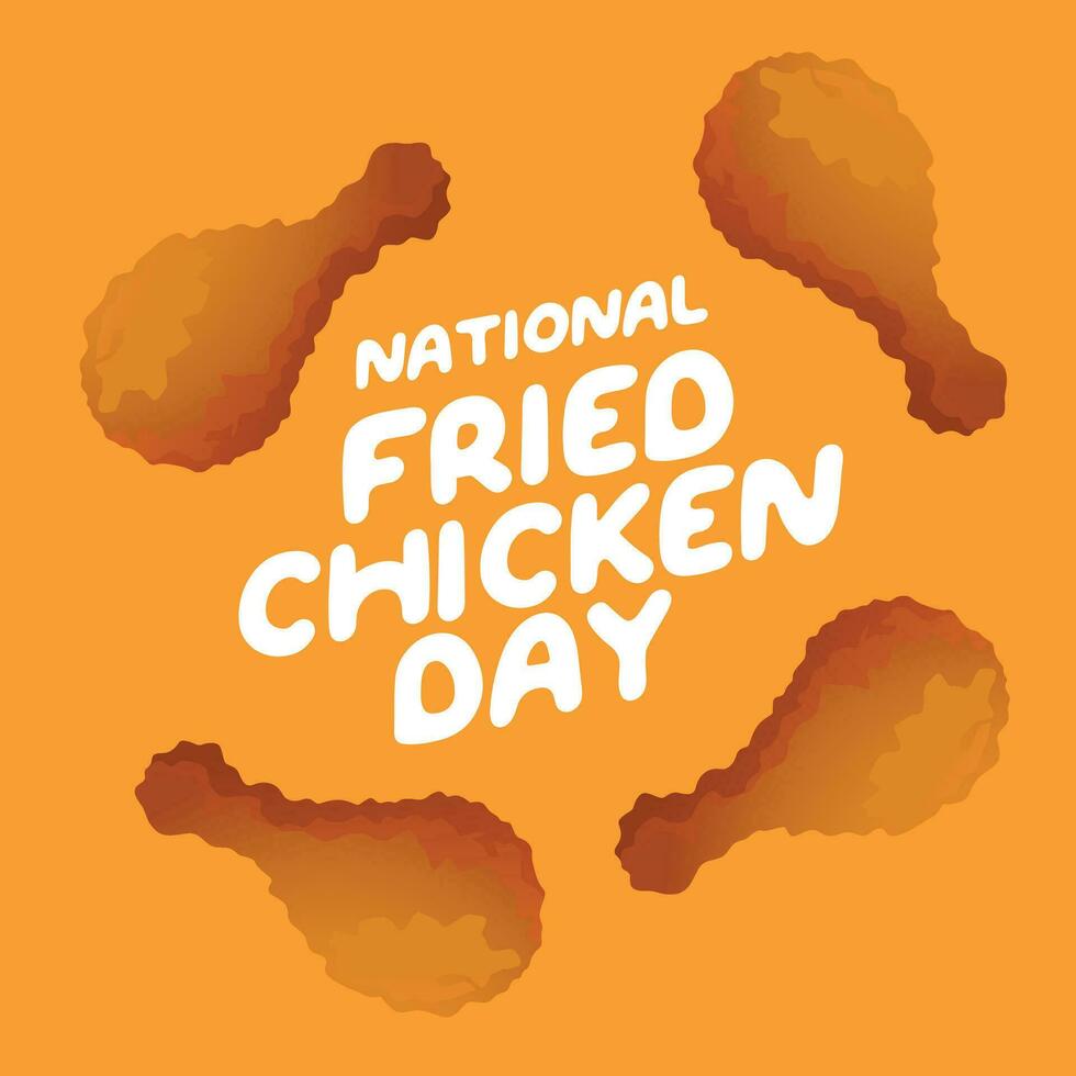 vector graphic of National Fried Chicken Day good for National Fried