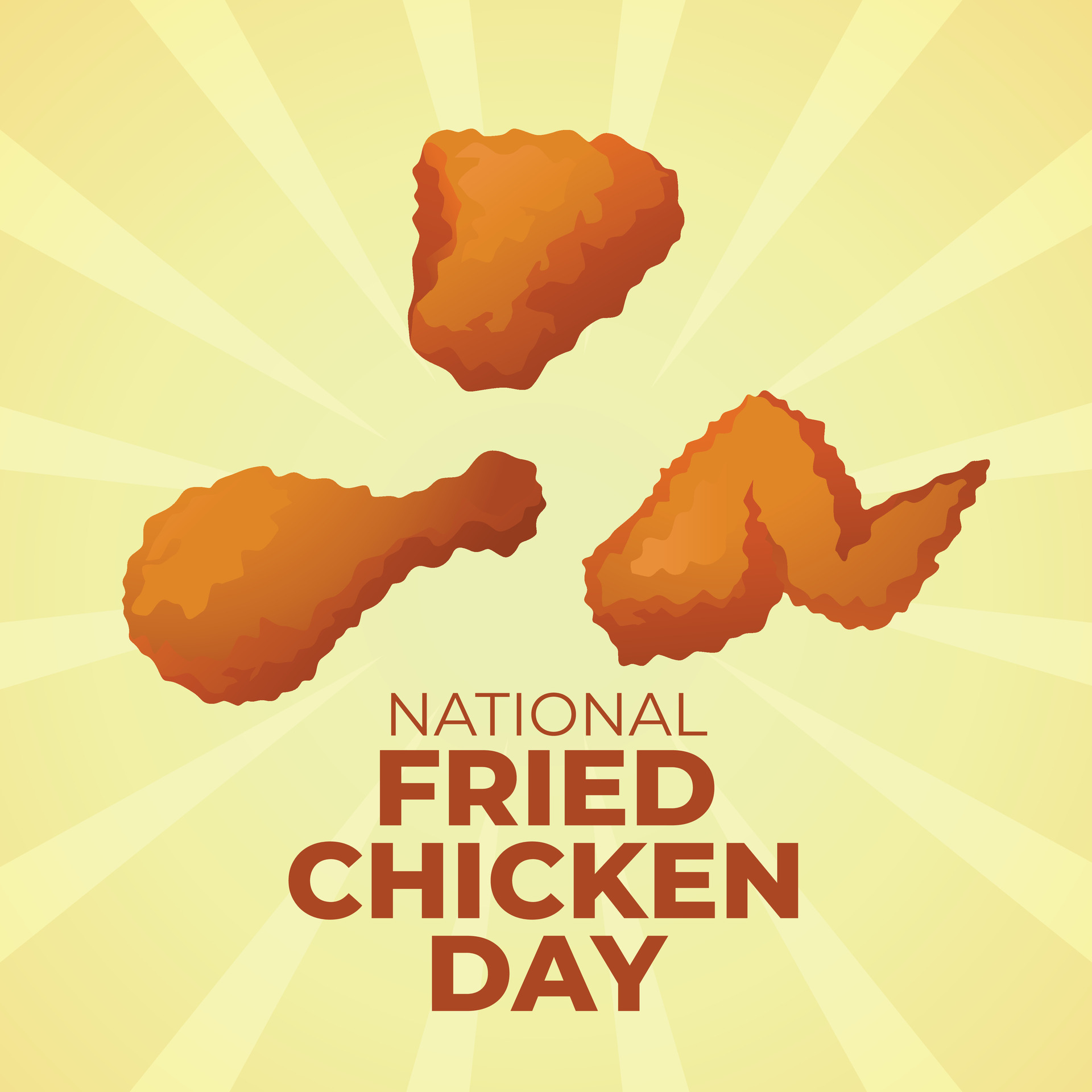vector graphic of National Fried Chicken Day good for National Fried