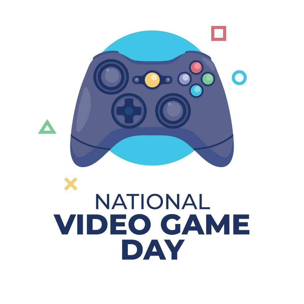 vector graphic of National Video Game Day good for National Video Game