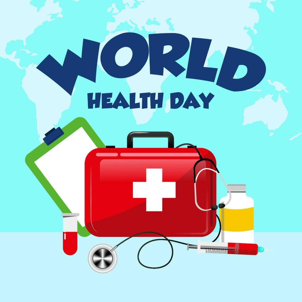 World Health Day Design Vector Pro Vector