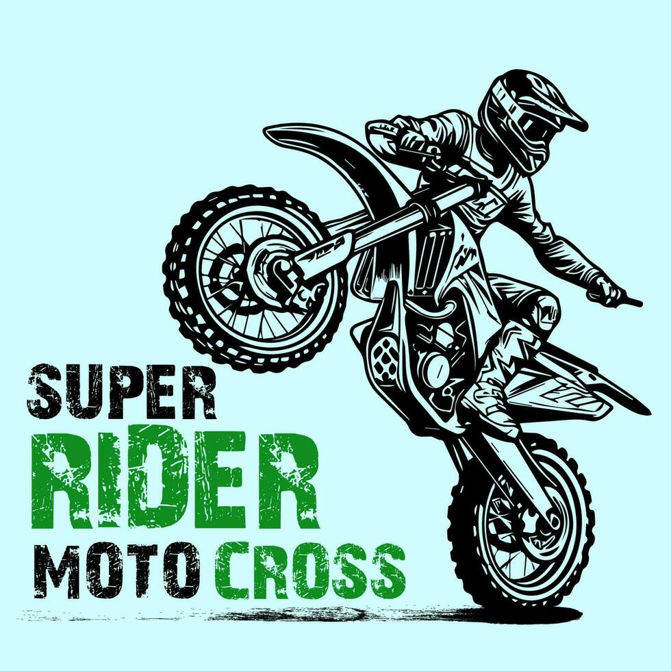 Moto Cross Vector Illustration Pro Vector