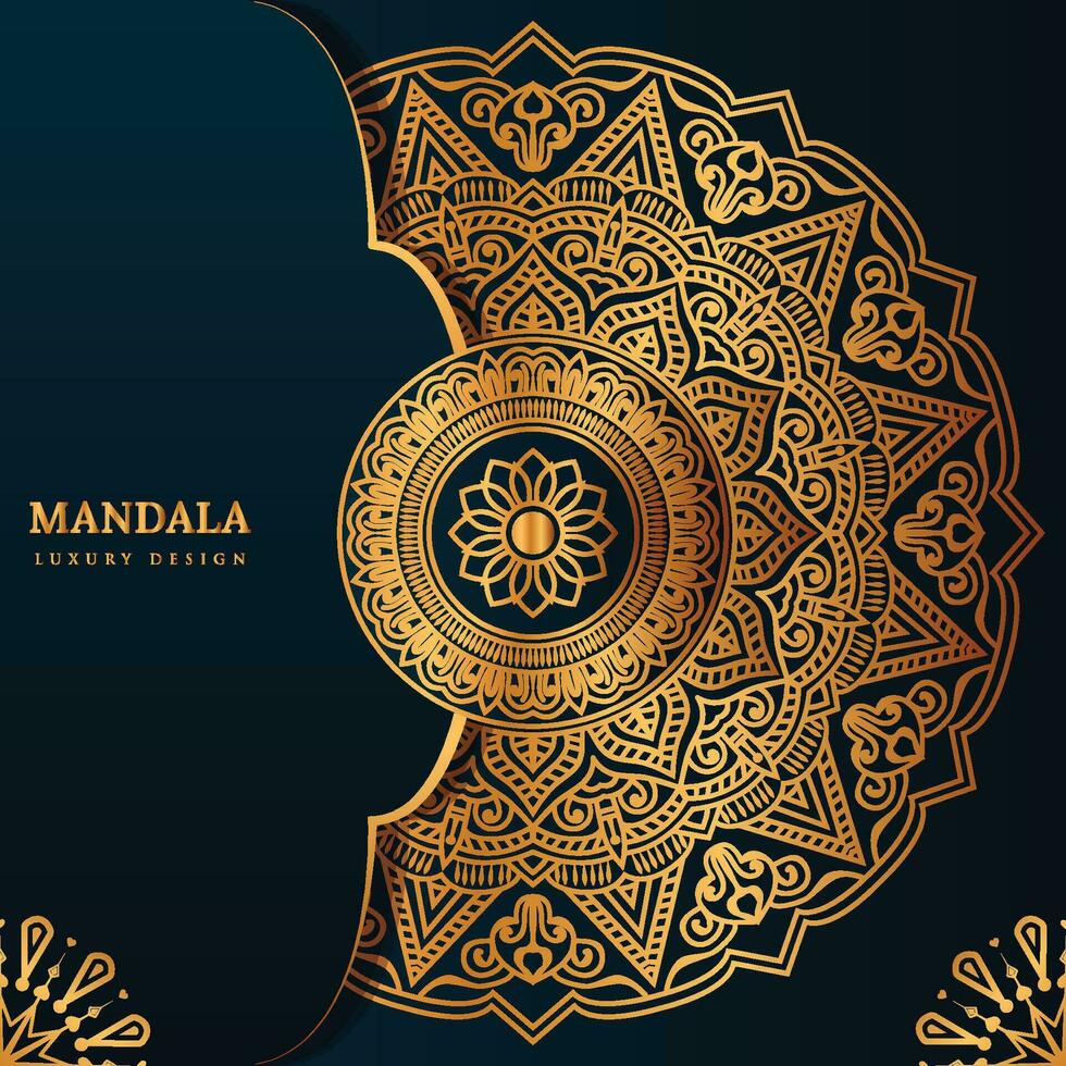 Luxury mandala background with golden arabesque pattern arabic islamic east style. vector