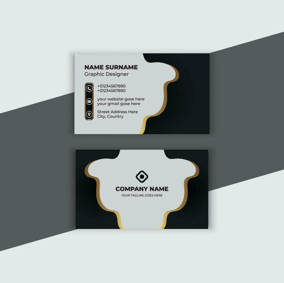 Business card design template, Clean professional business card template, visiting card, business card template vector