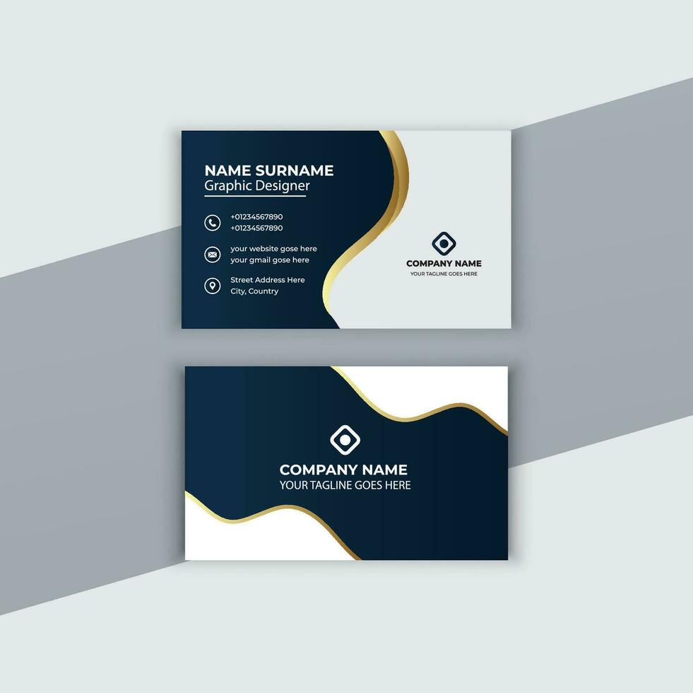 Business card design template, Clean professional business card template, visiting card, business card template vector