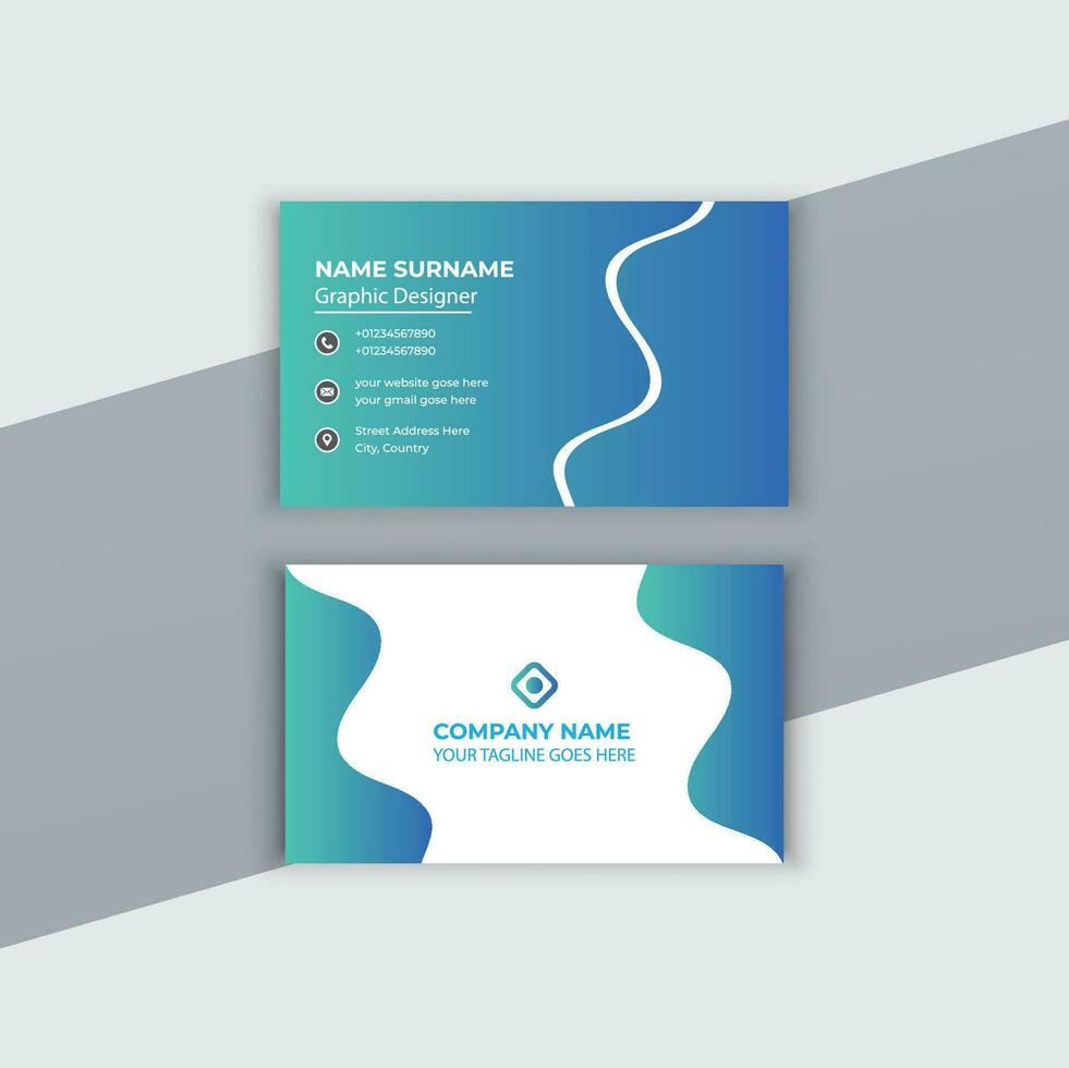 Business card design template, Clean professional business card template, visiting card, business card template vector