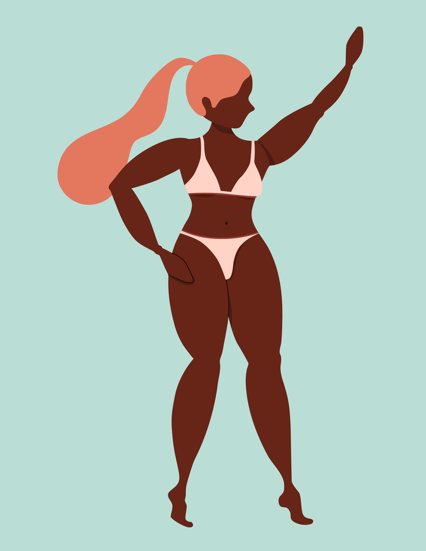 Women in lingerie, swimsuit. Body positive, love your body. Different  ethnicity and skin colors women characters. Variety of poses and gestures.  Trendy vector illustration for web, app. 25733366 Vector Art at Vecteezy