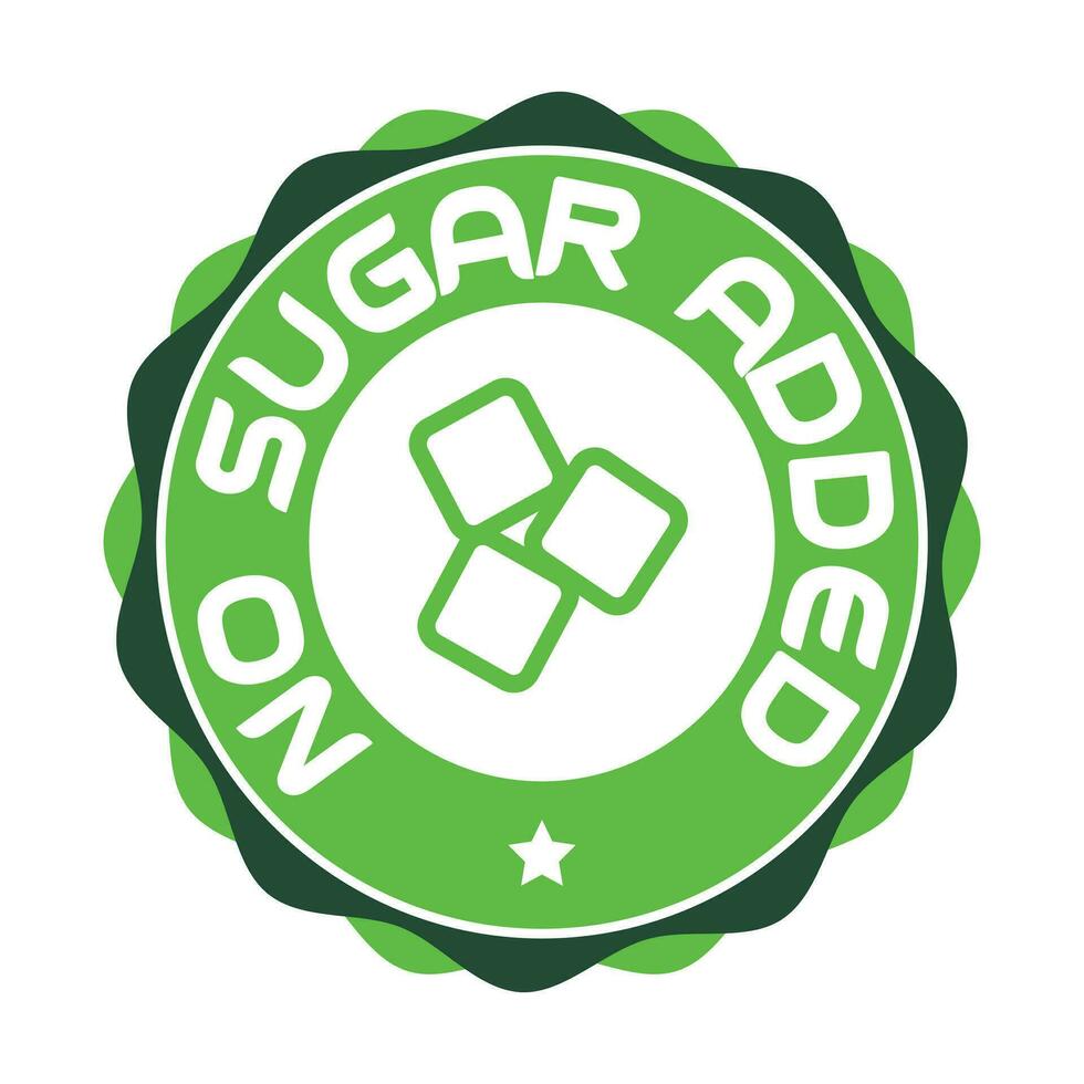 vector no sugar added, sugar free icon