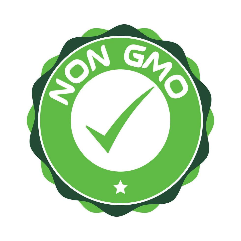 Vector non gmo, gmo free icon for food labels