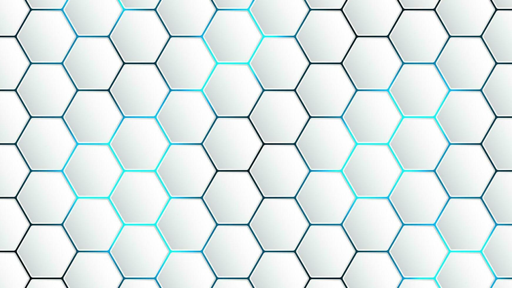 Hexagonal abstract technology background. electric glow hexagonal background. vector illustration.