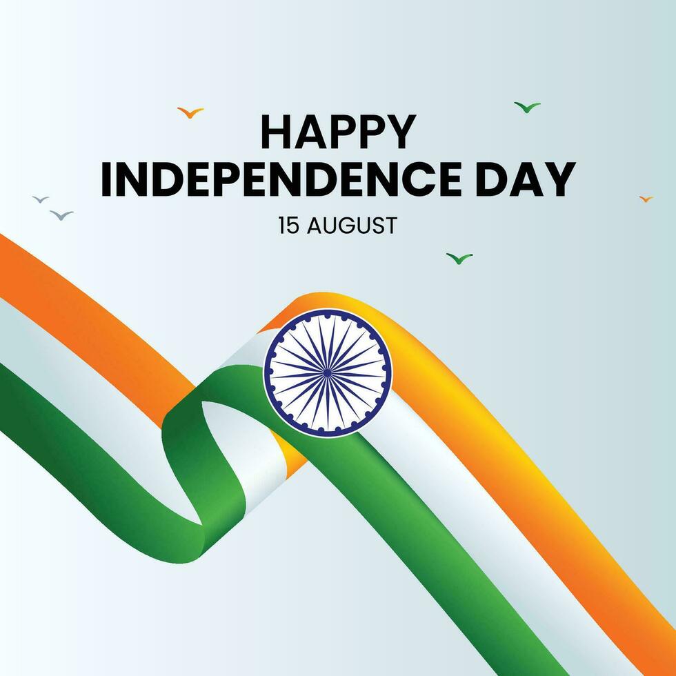 Indian Independence Day celebration background vector