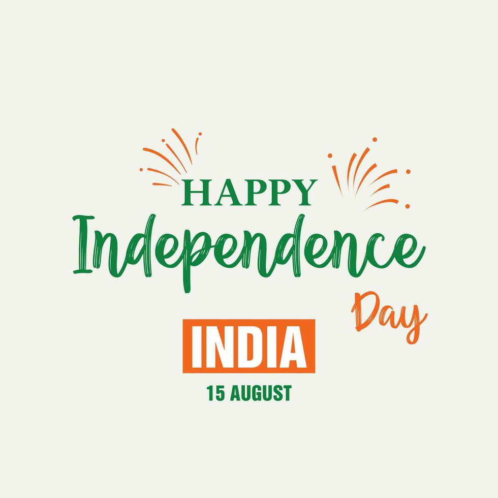 Flat india independence day illustration vector