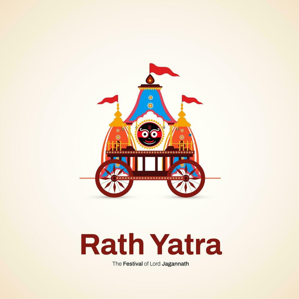 Ratha Yatra Social Media Post vector