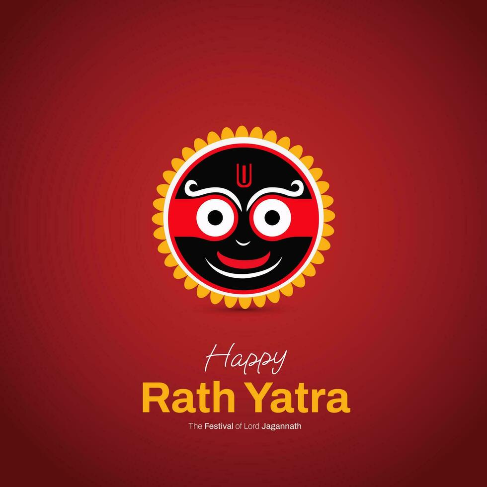 Ratha Yatra Social Media Post vector