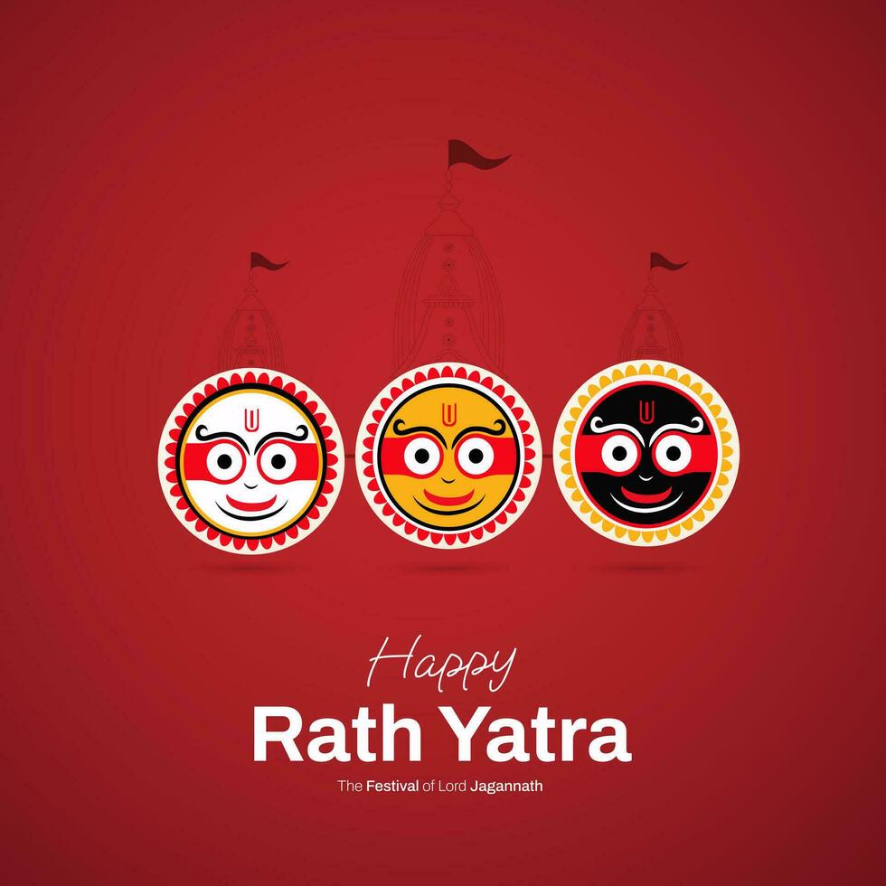 Ratha Yatra Social Media Post vector