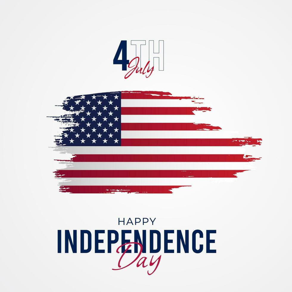 Estados Unidos independencia día celebracion, contento 4to de julio saludo tarjeta vector