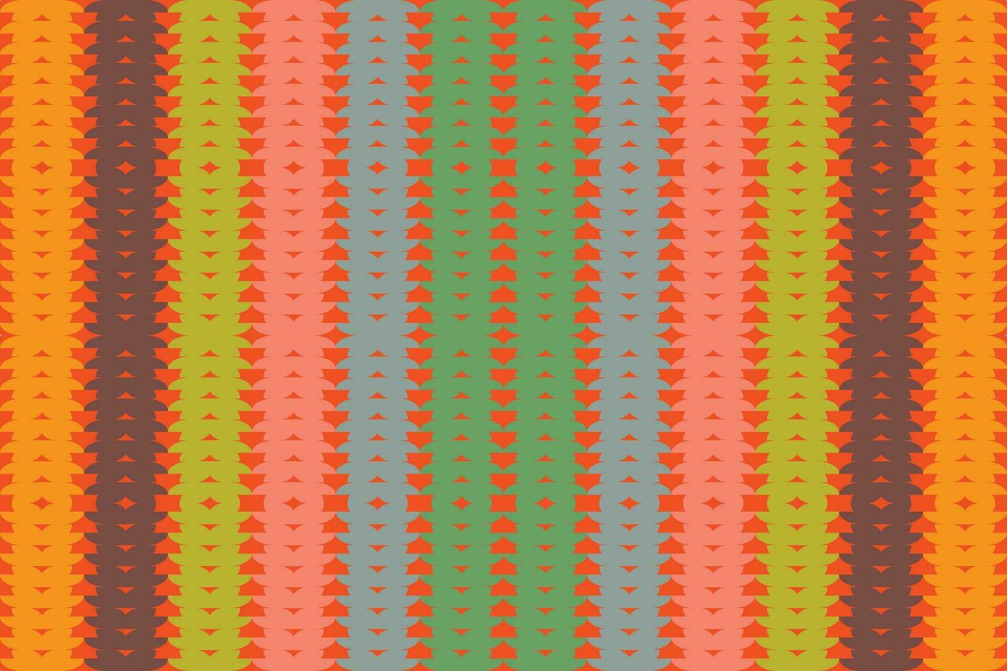 Ethnic zigzag pattern in retro colors, Aztec style seamless vector background