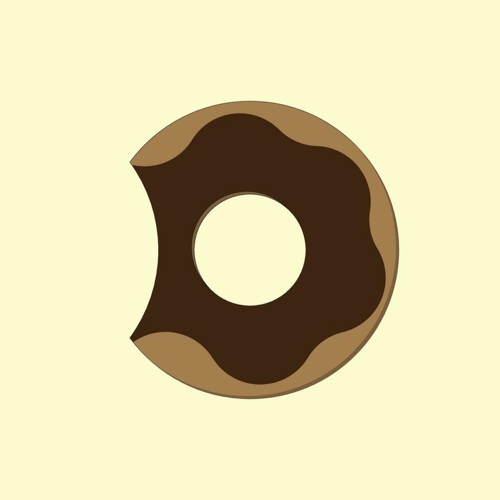 Donuts Logo with D letter vector