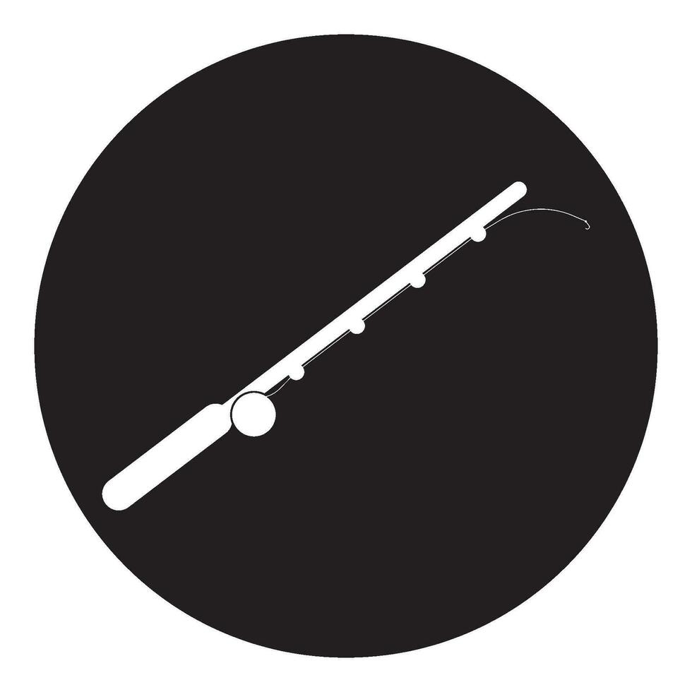 fishing rod icon vector