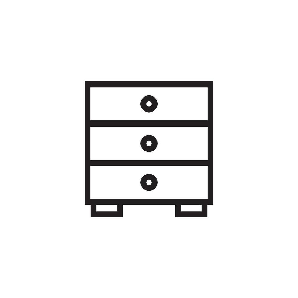 drawer icon vector