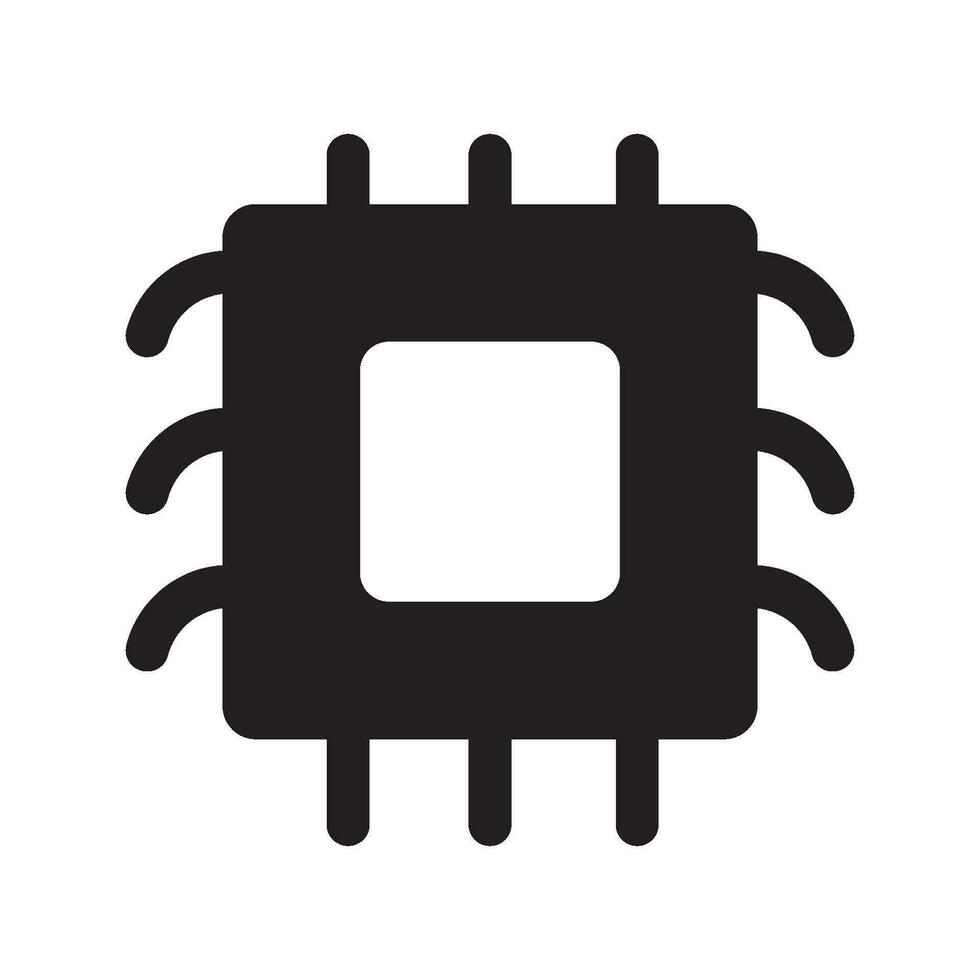 microchip icon vector