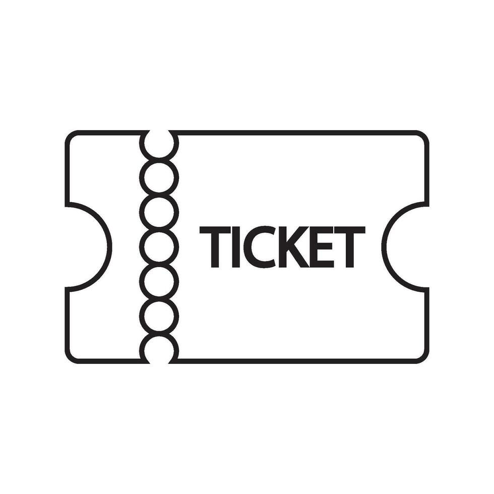 ticket icon vector