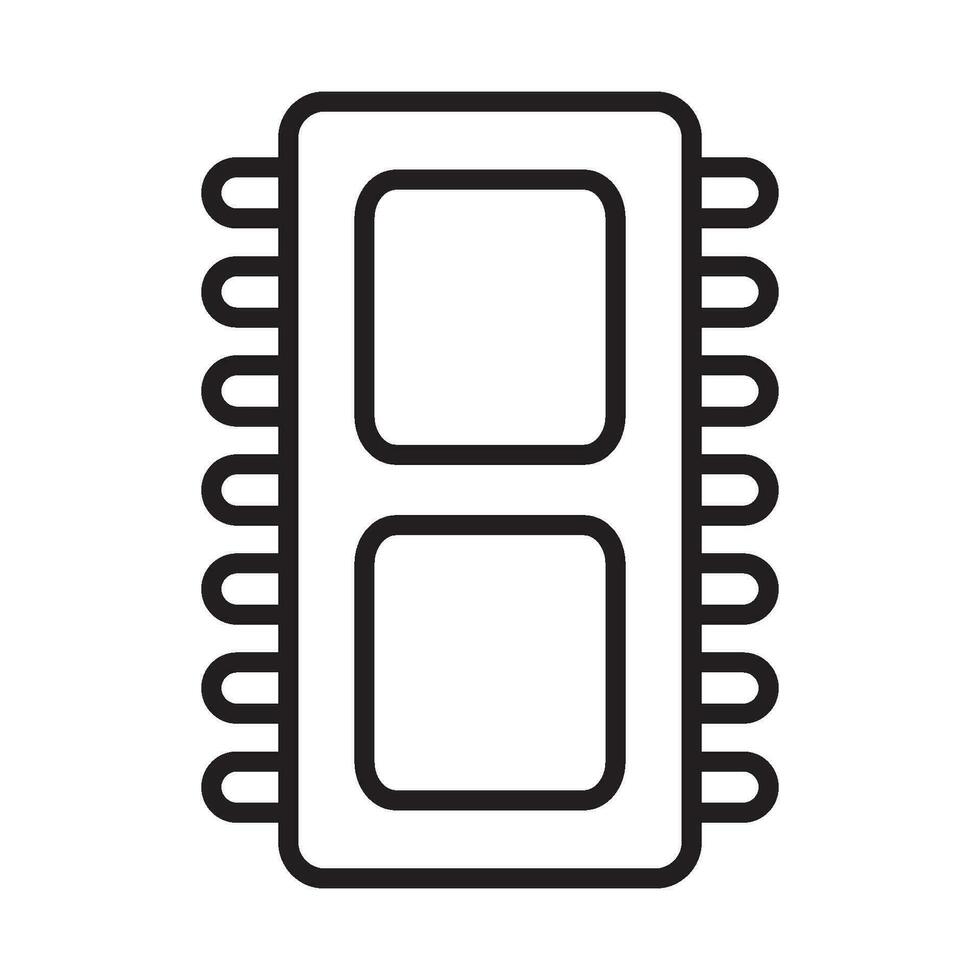 microchip icon vector