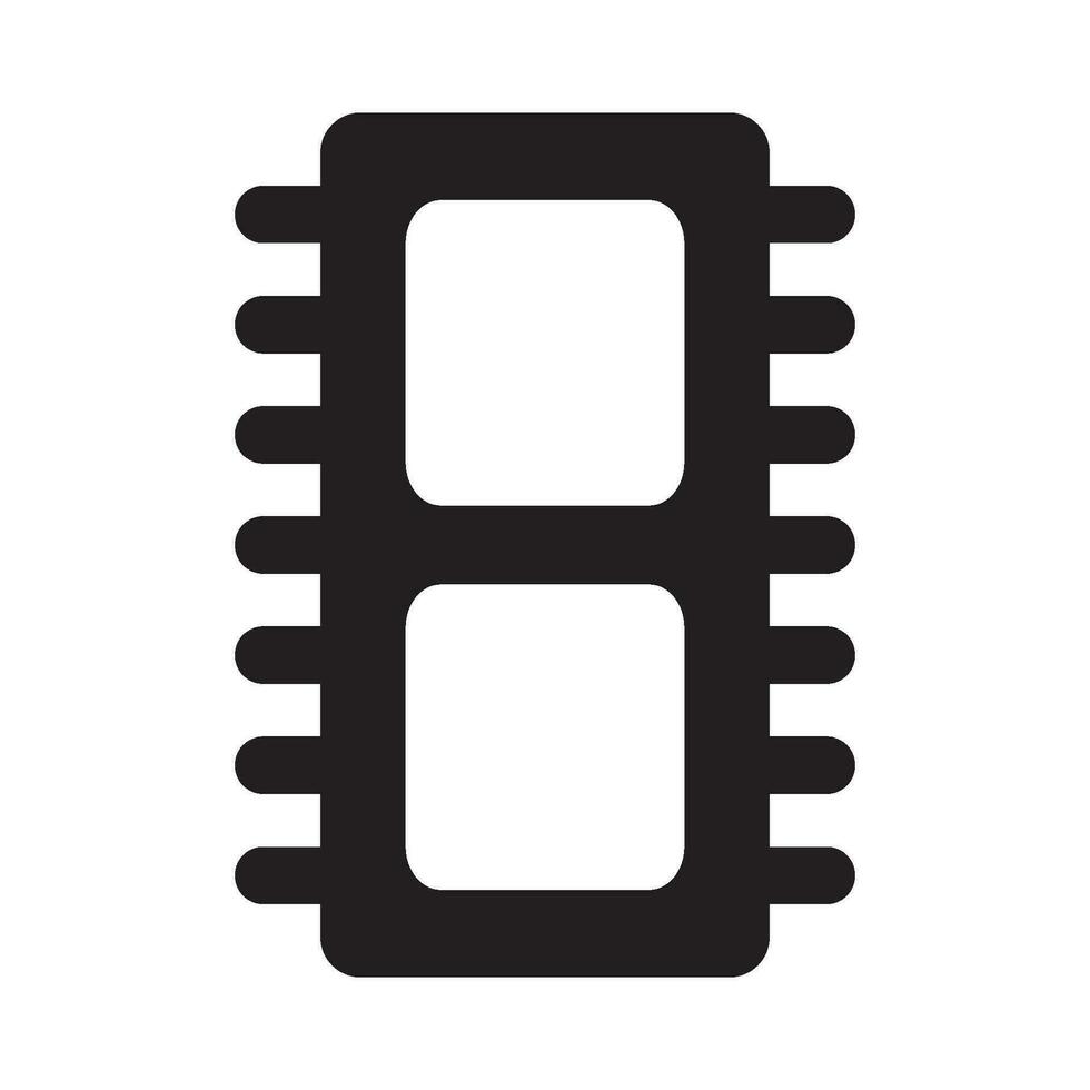 microchip icon vector