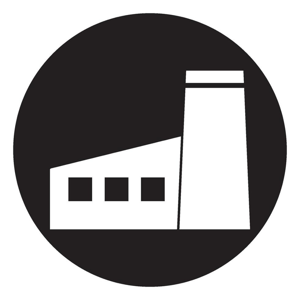 factory building icon vector