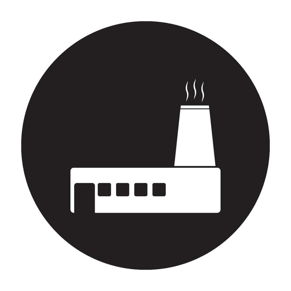 factory building icon vector