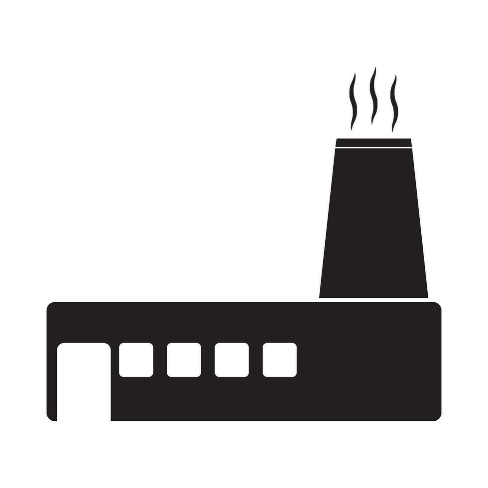 factory building icon vector
