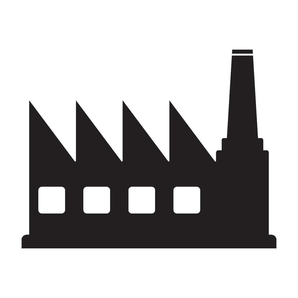 factory building icon vector