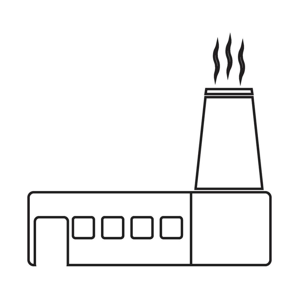 factory building icon vector