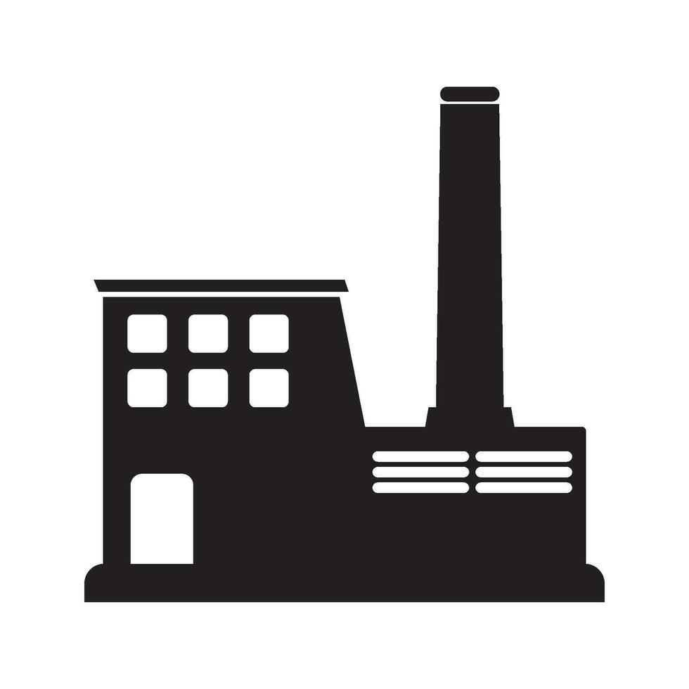 factory building icon vector