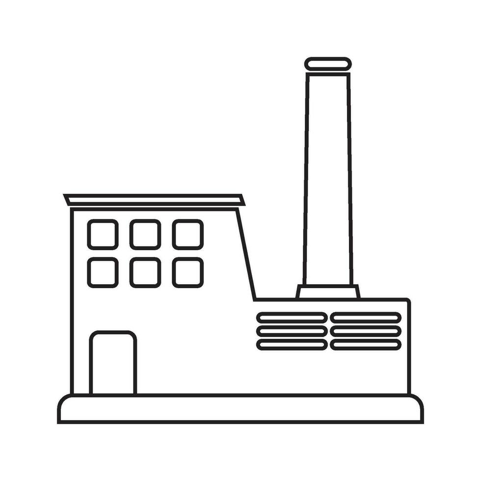 factory building icon vector