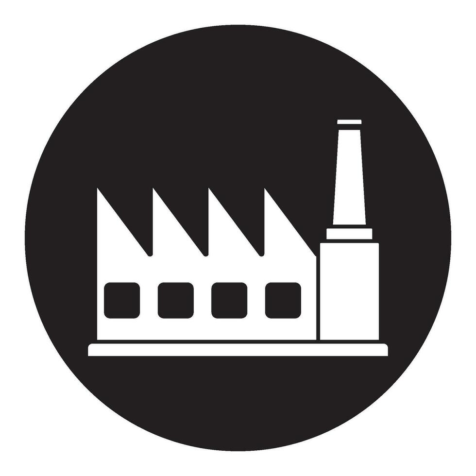 factory building icon vector