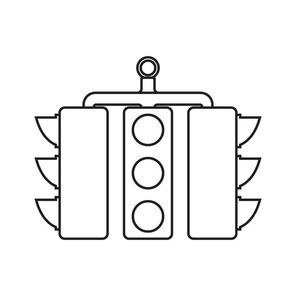 red light icon vector
