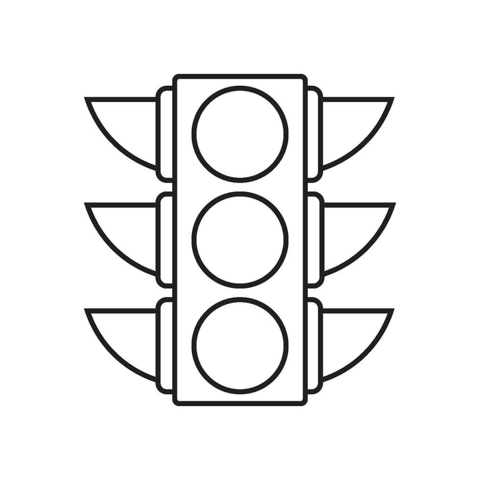 red light icon vector