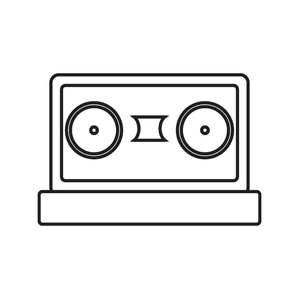 cassette icon vector