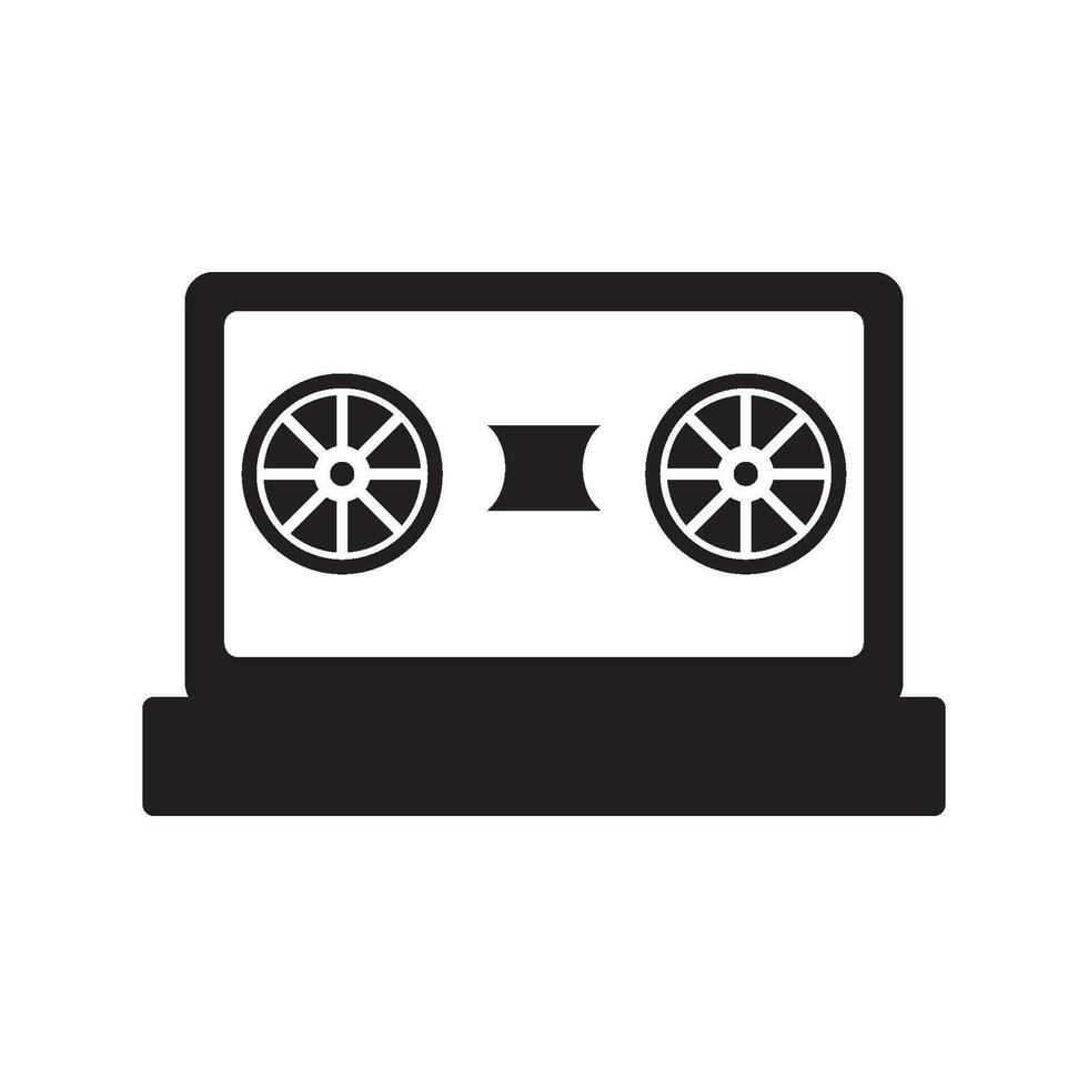 cassette icon vector